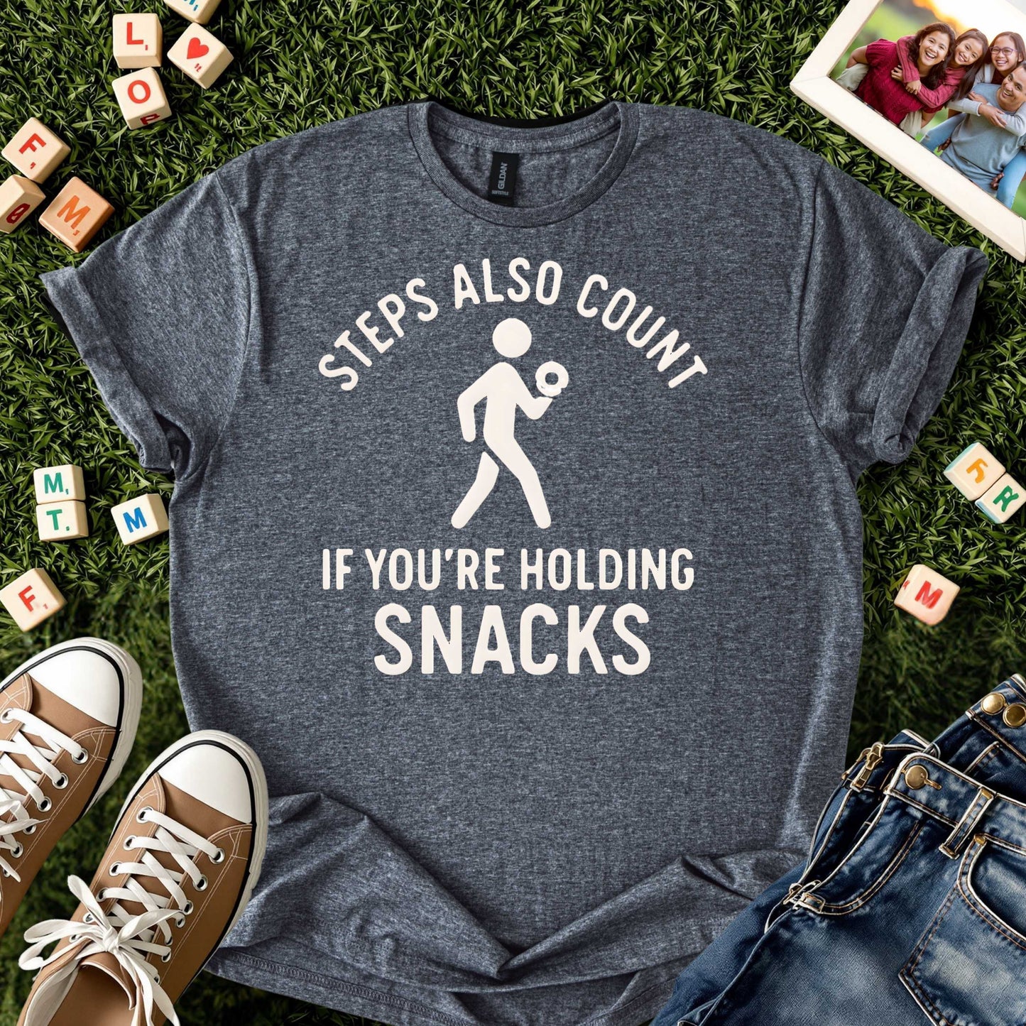 Steps Count If You’re Holding Snacks Tee