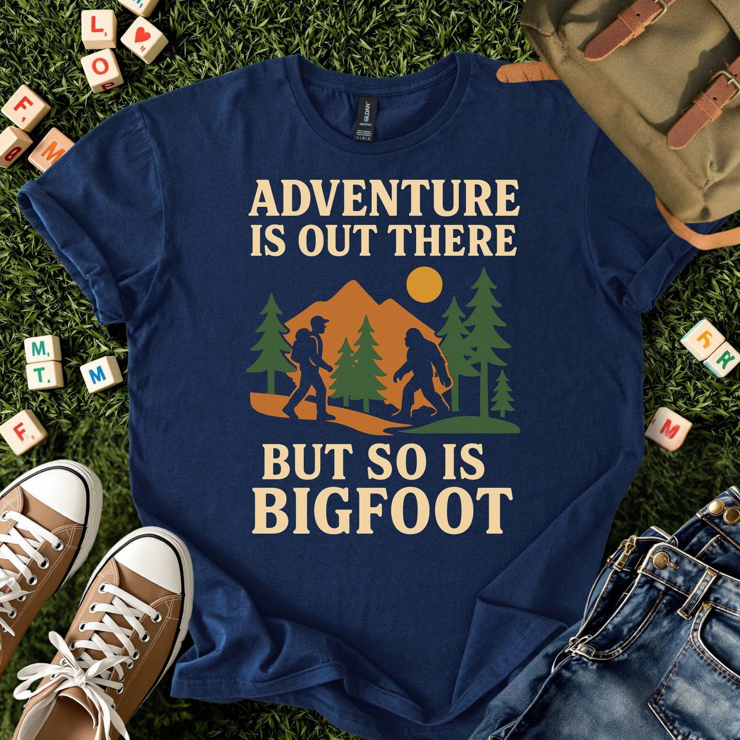 Funny Bigfoot Hiking Shirt