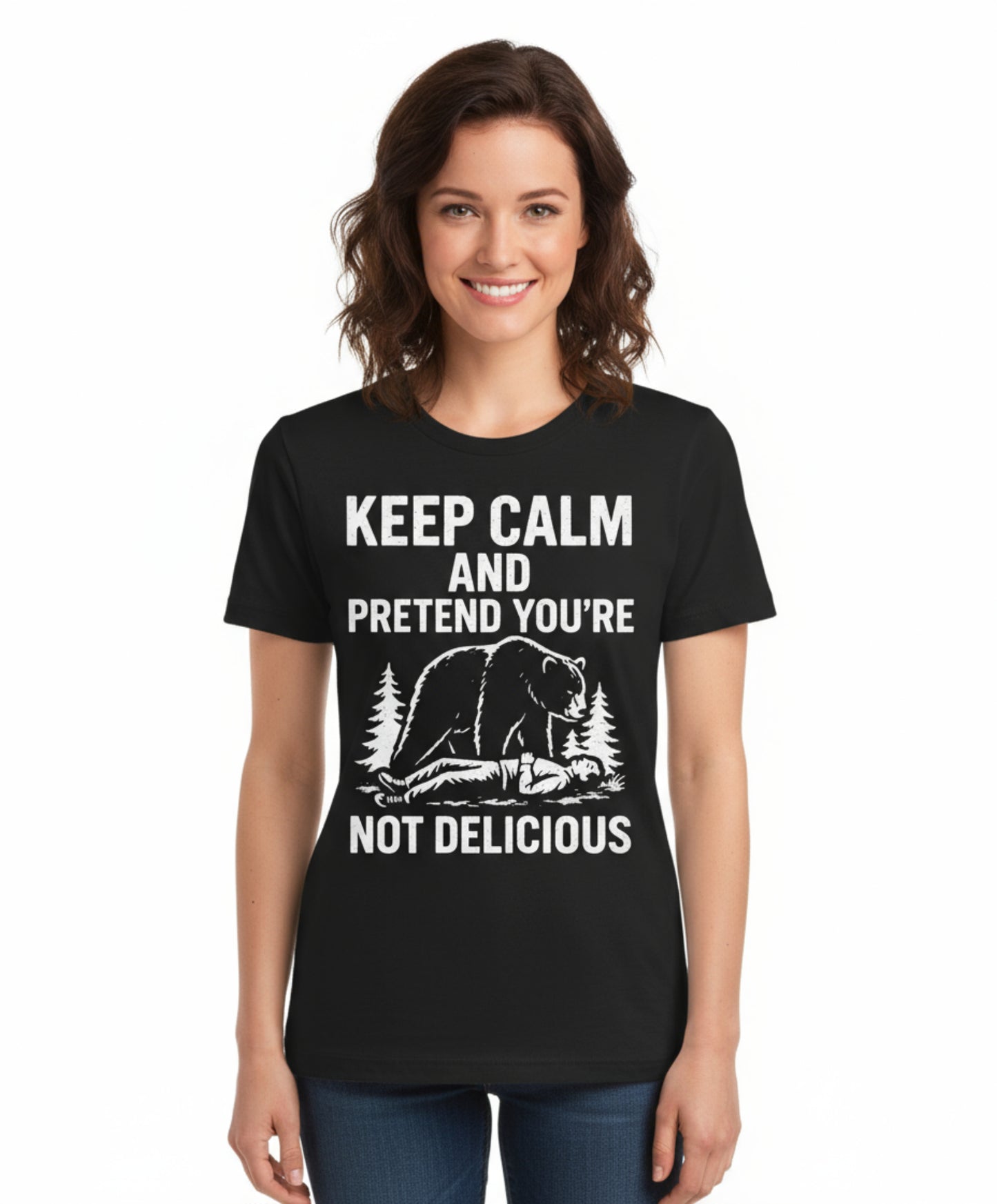 Funny Bear Encounter Hiking Tee