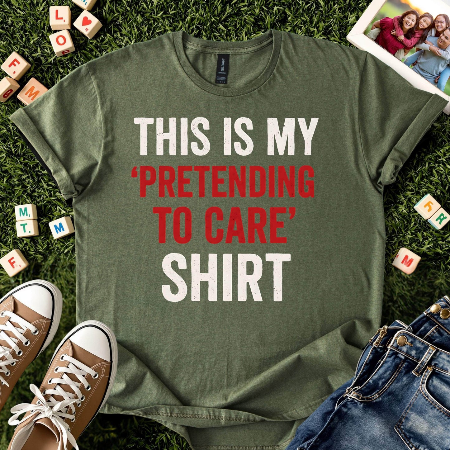 Pretending to Care Tee