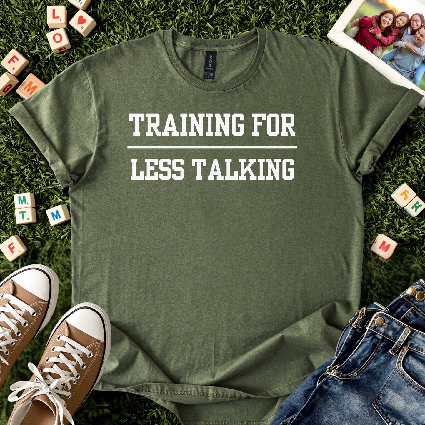 Training for Less Talking Tee