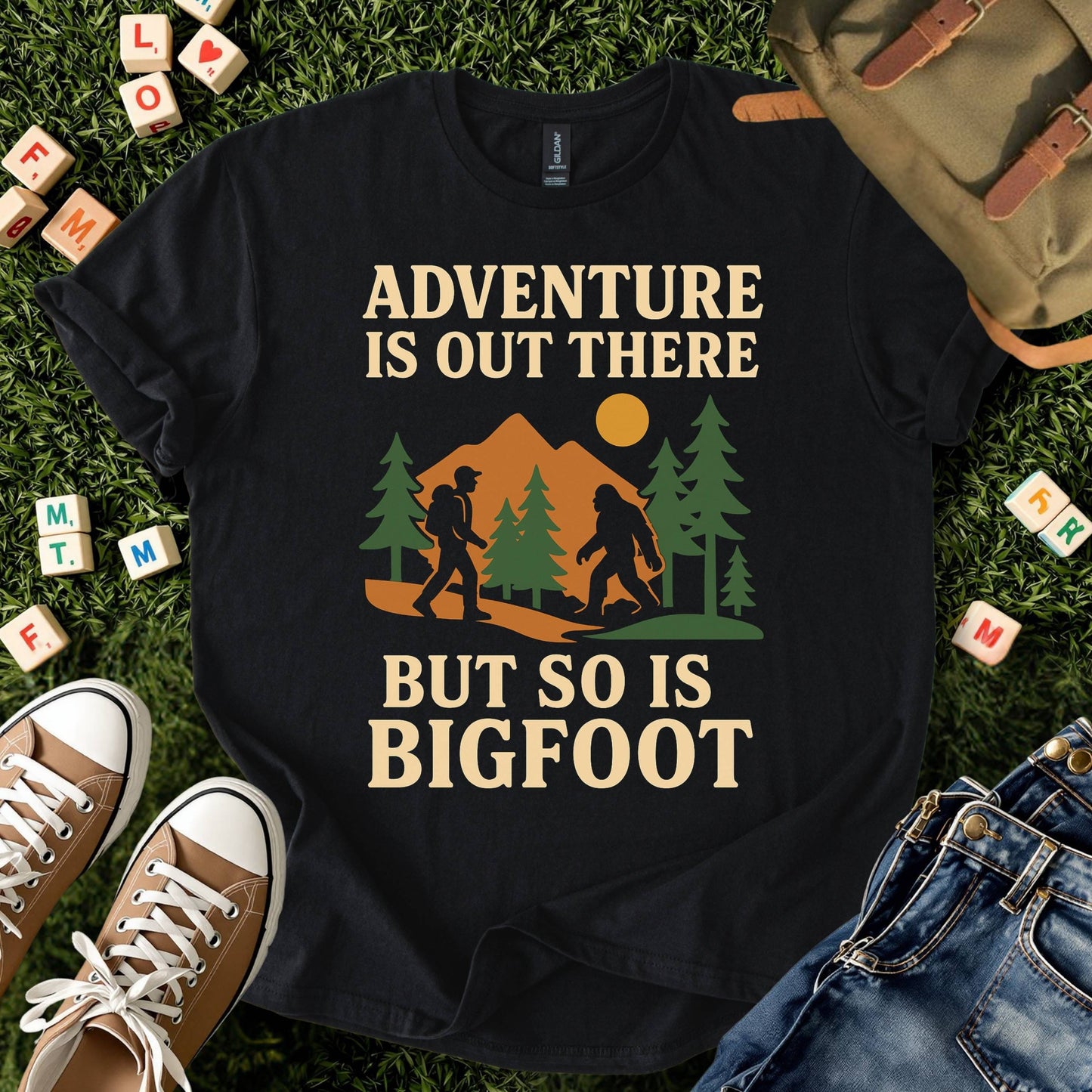 Funny Bigfoot Hiking Shirt