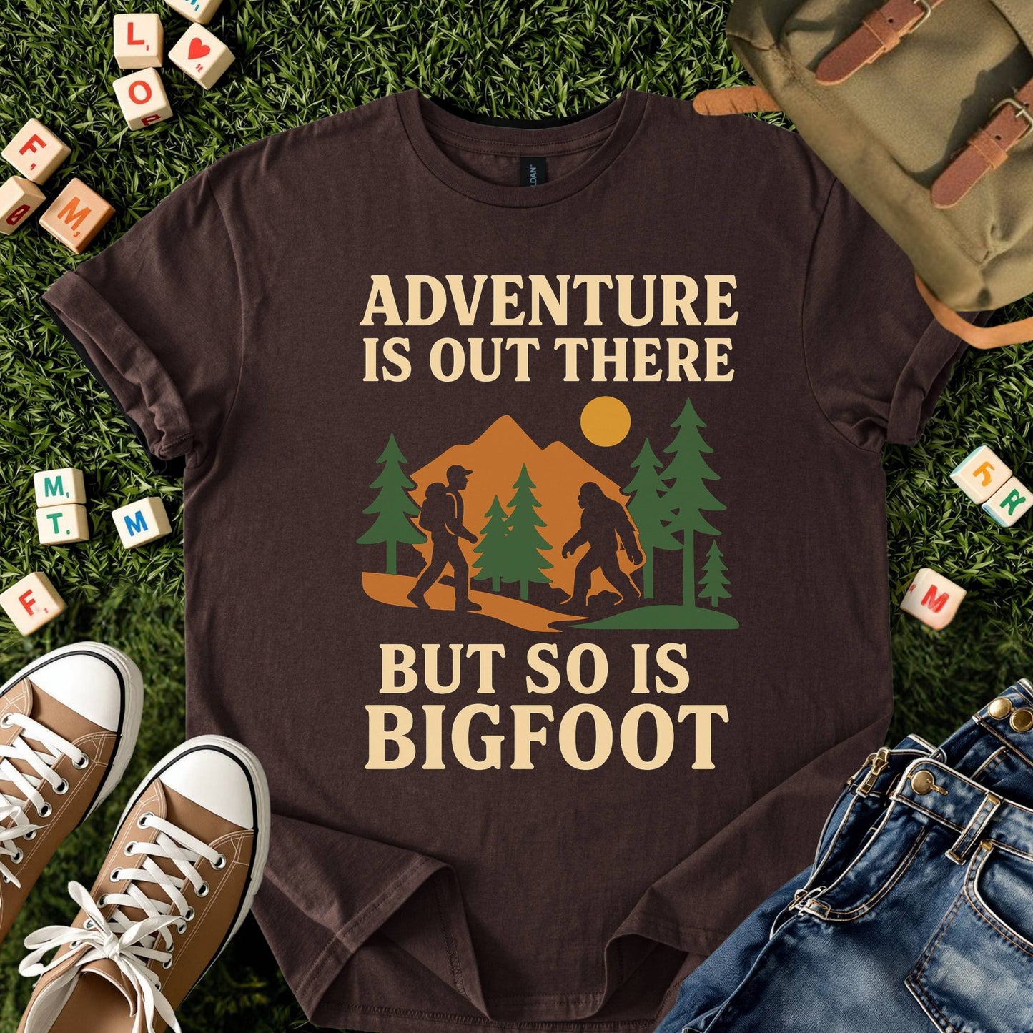 Funny Bigfoot Hiking Shirt