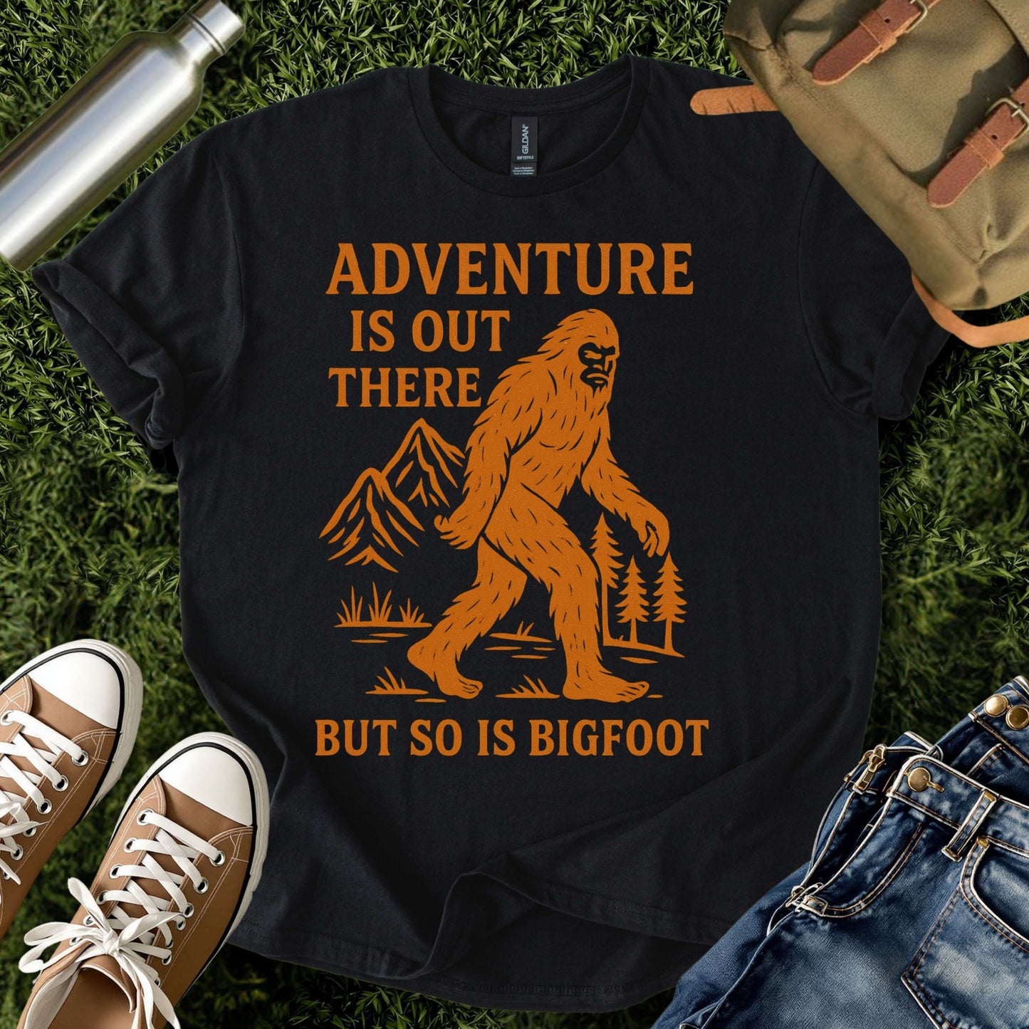 Funny Bigfoot Hiking Shirt