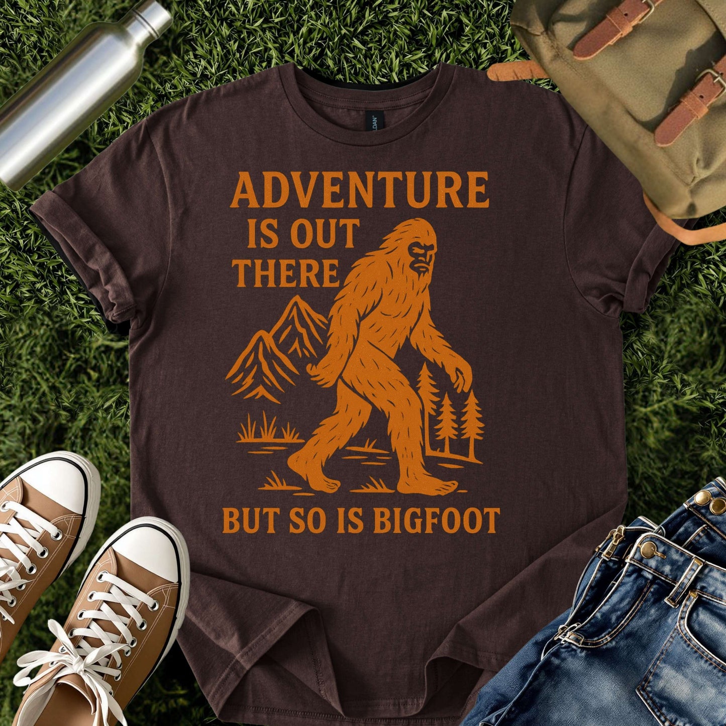 Funny Bigfoot Hiking Shirt