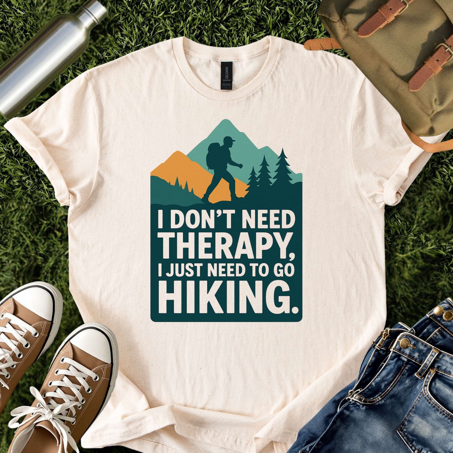 Funny Hiking Therapy Shirt