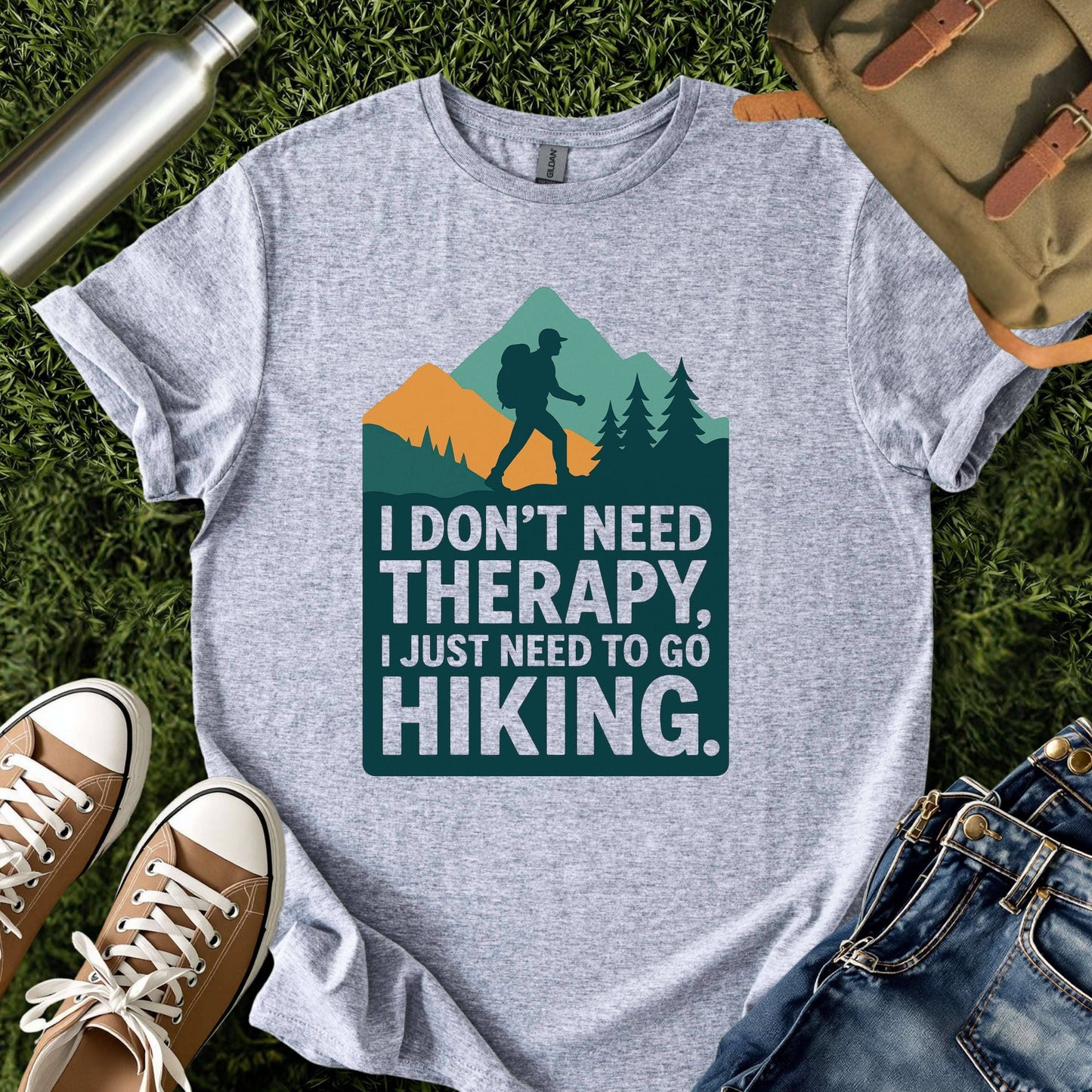 Funny Hiking Therapy Shirt