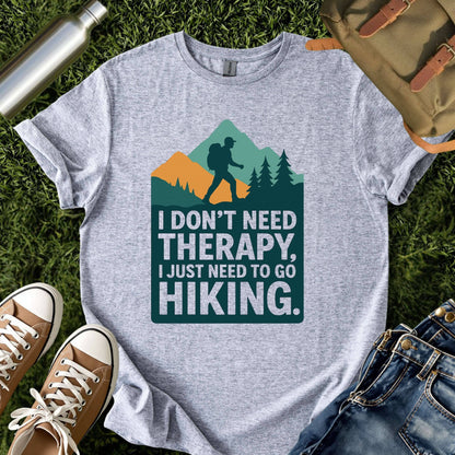 Funny Hiking Therapy Shirt