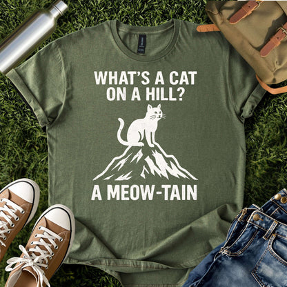 Cat Lover Mountain Pun Tee