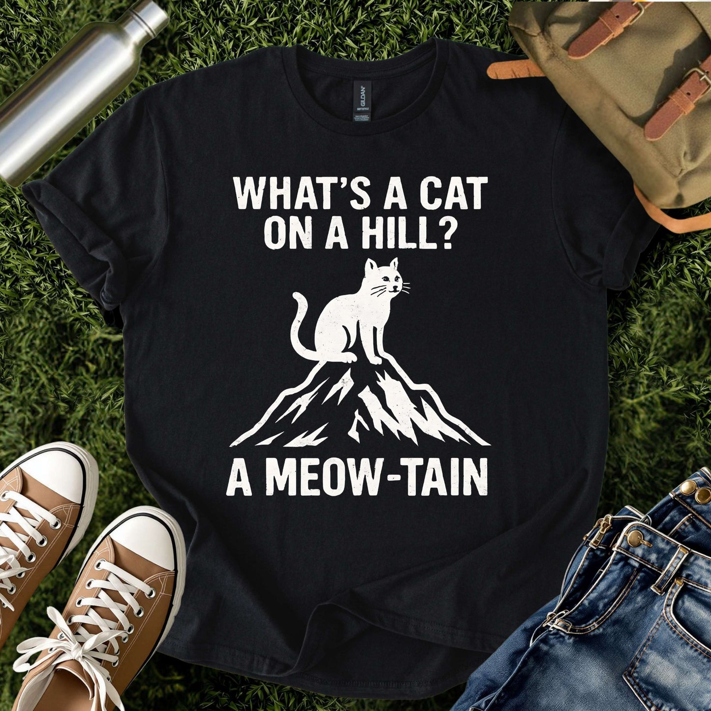 Cat Lover Mountain Pun Tee