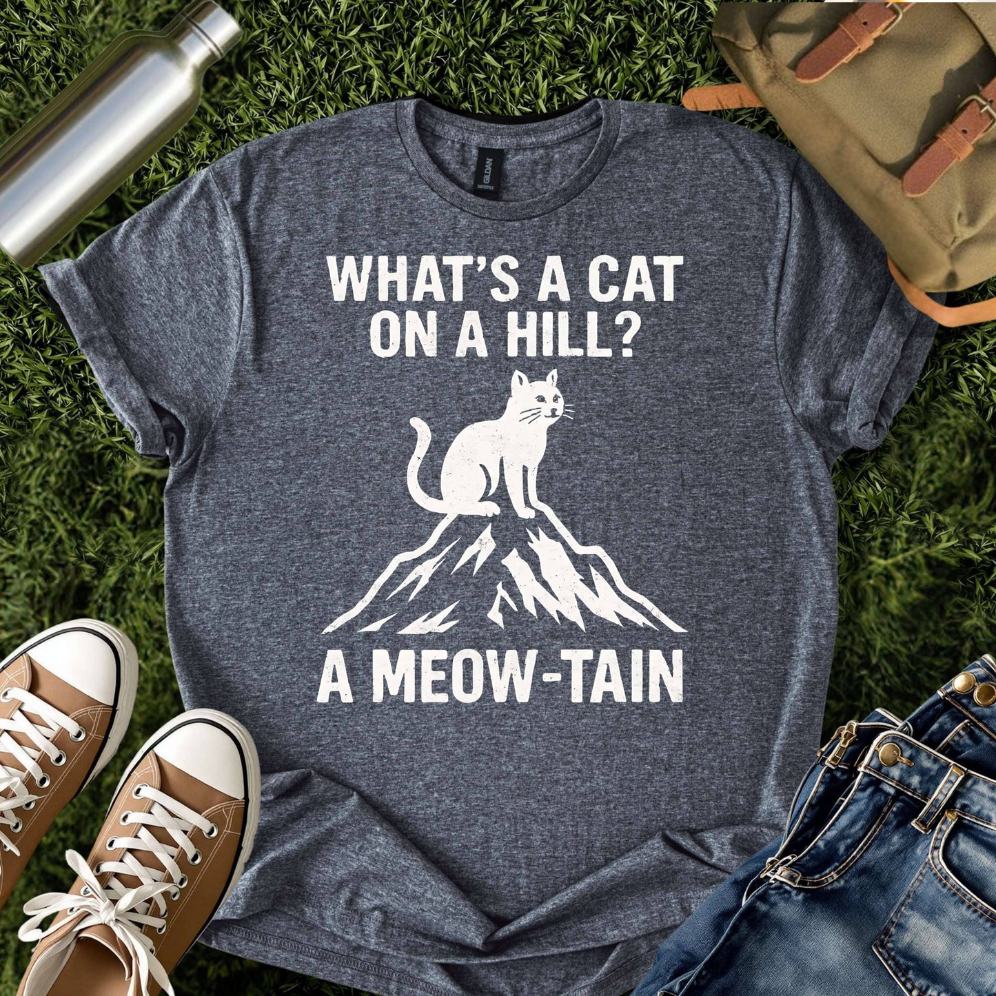 Cat Lover Mountain Pun Tee
