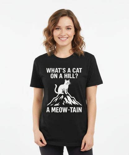 Cat Lover Mountain Pun Tee