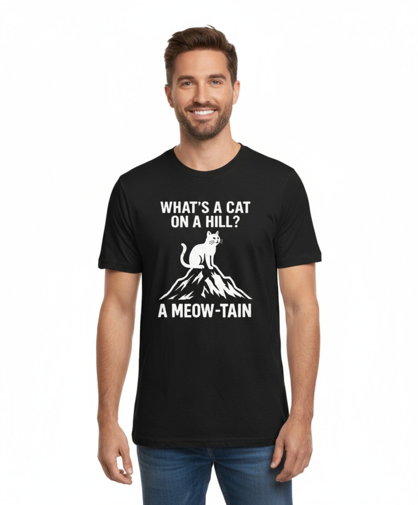 Cat Lover Mountain Pun Tee