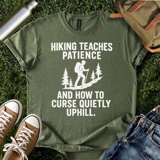 Hiking Teaches Patience Funny T-Shirt