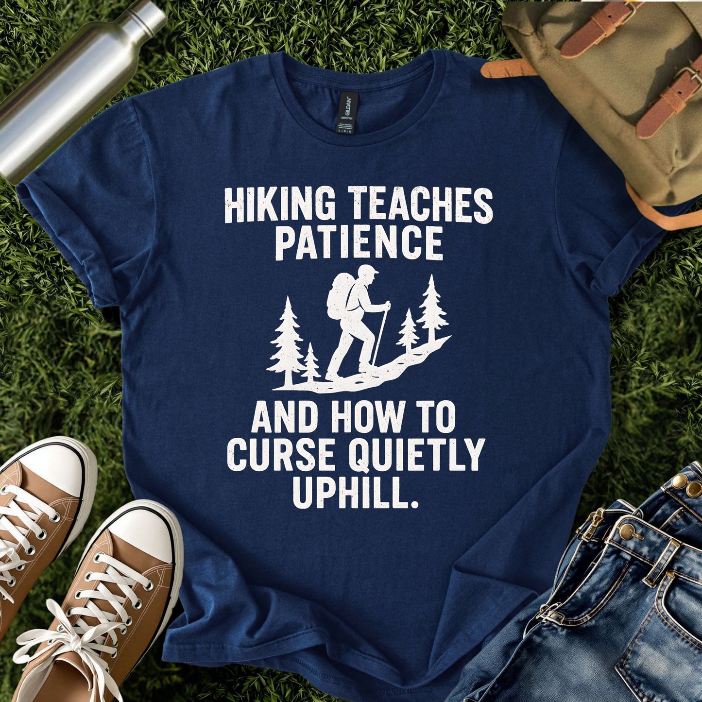 Hiking Teaches Patience Funny T-Shirt