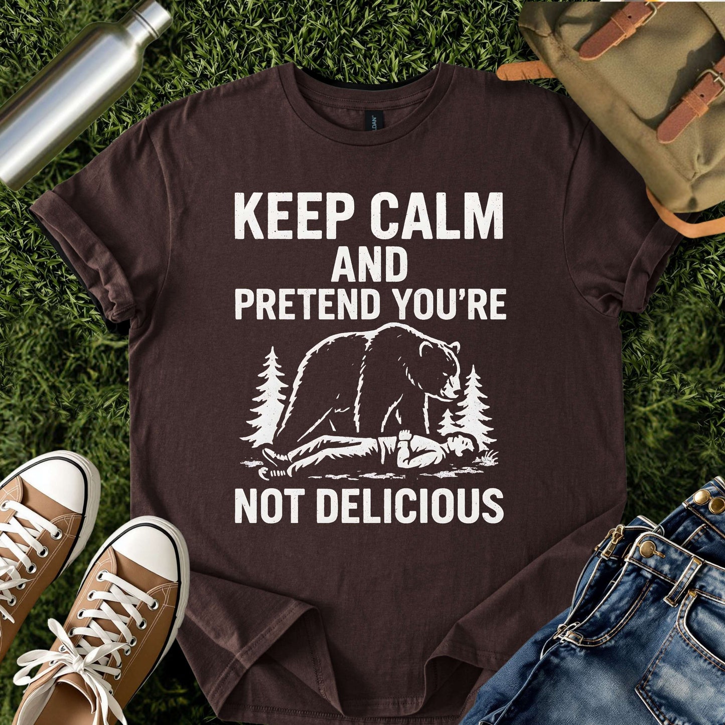 Funny Bear Encounter Hiking Tee