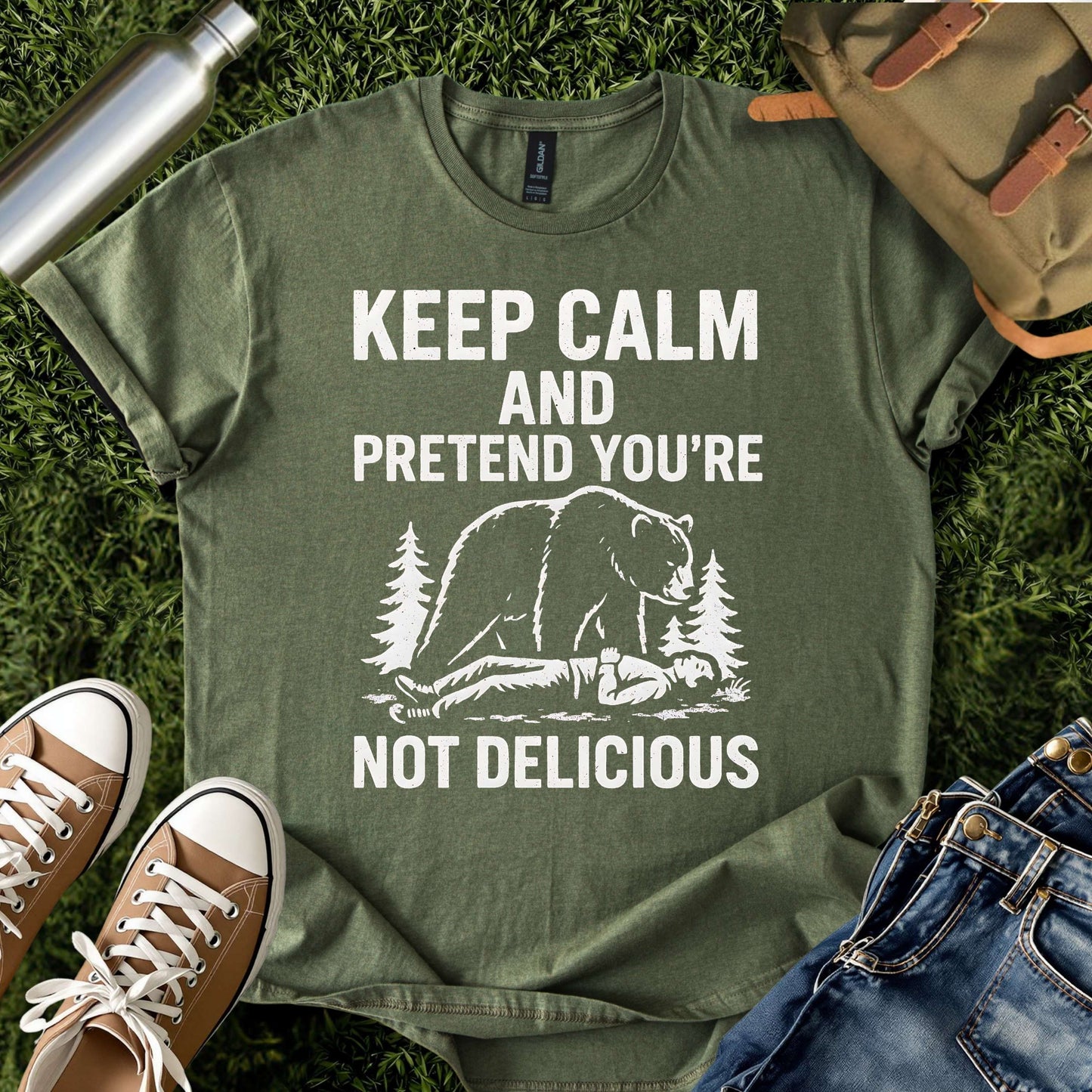 Funny Bear Encounter Hiking Tee