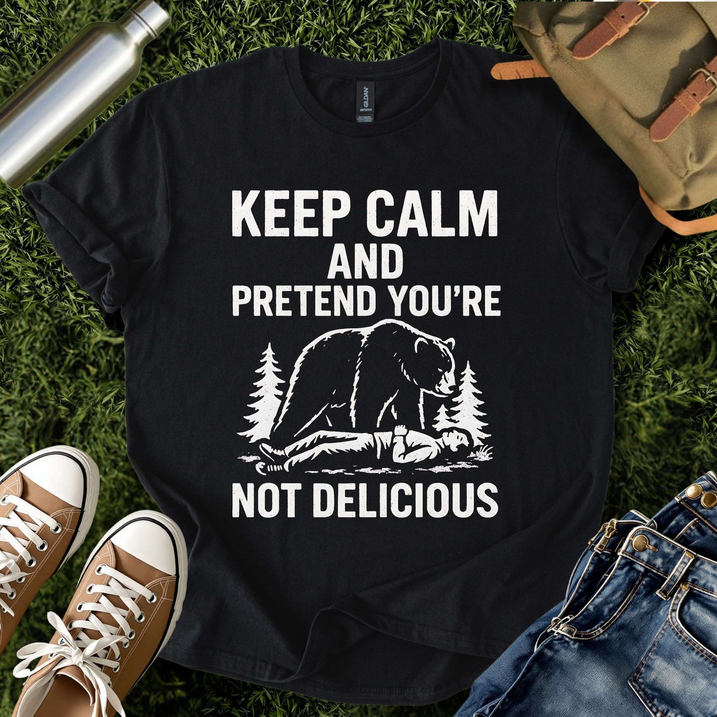 Funny Bear Encounter Hiking Tee