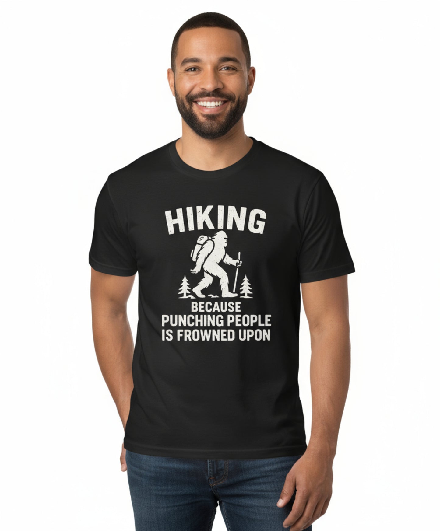 Funny Bigfoot Hiking Shirt