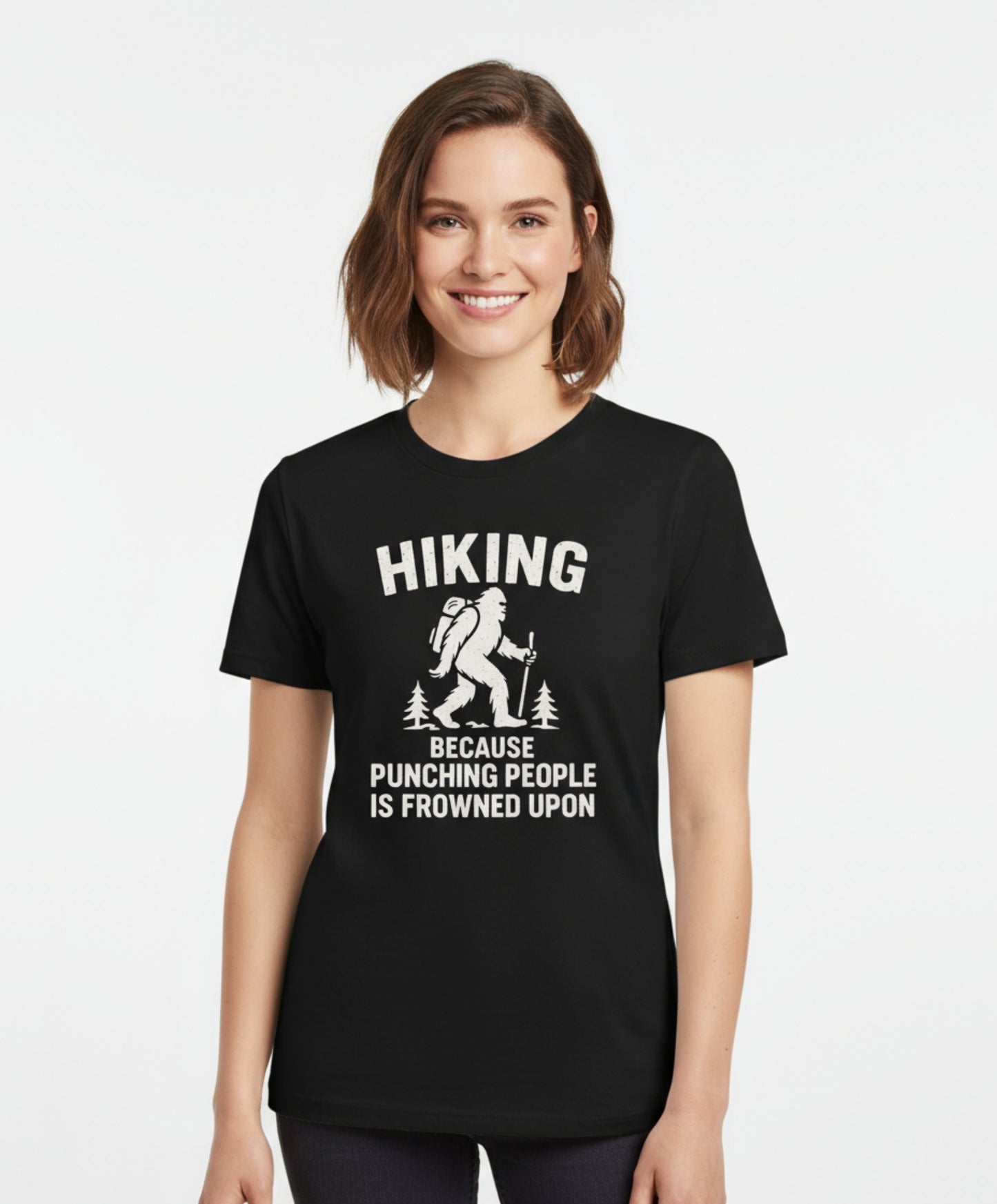 Funny Bigfoot Hiking Shirt