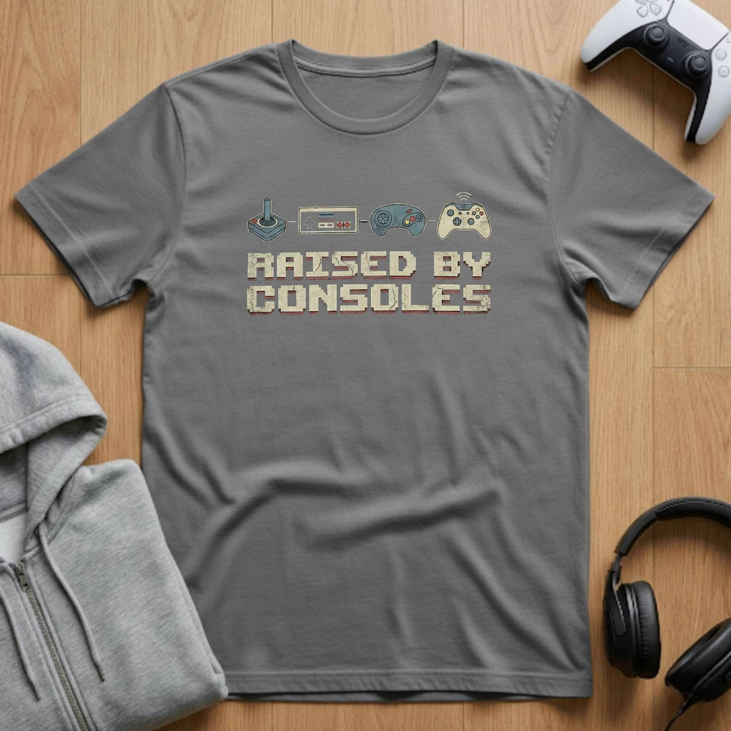 Raised by Consoles Gamer Tee
