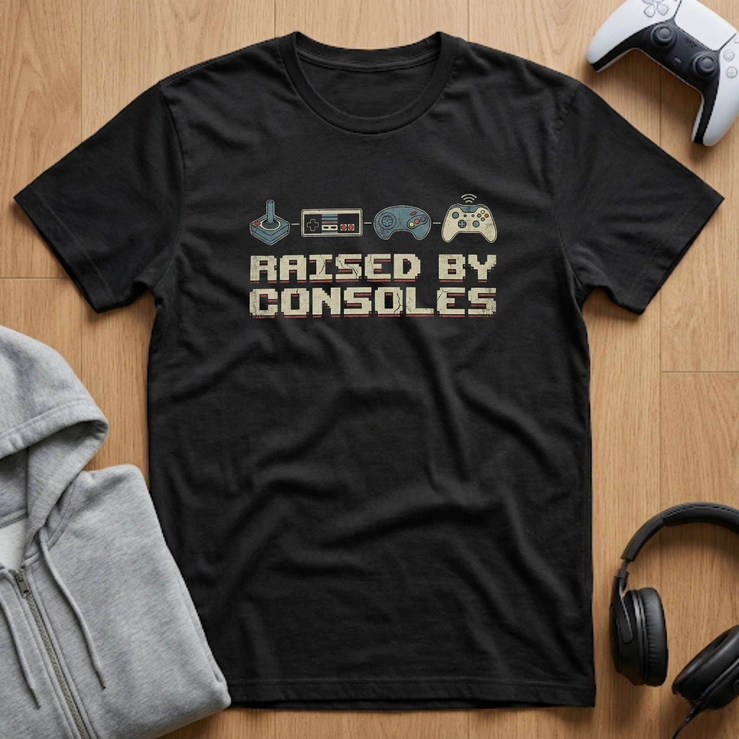 Raised by Consoles Gamer Tee