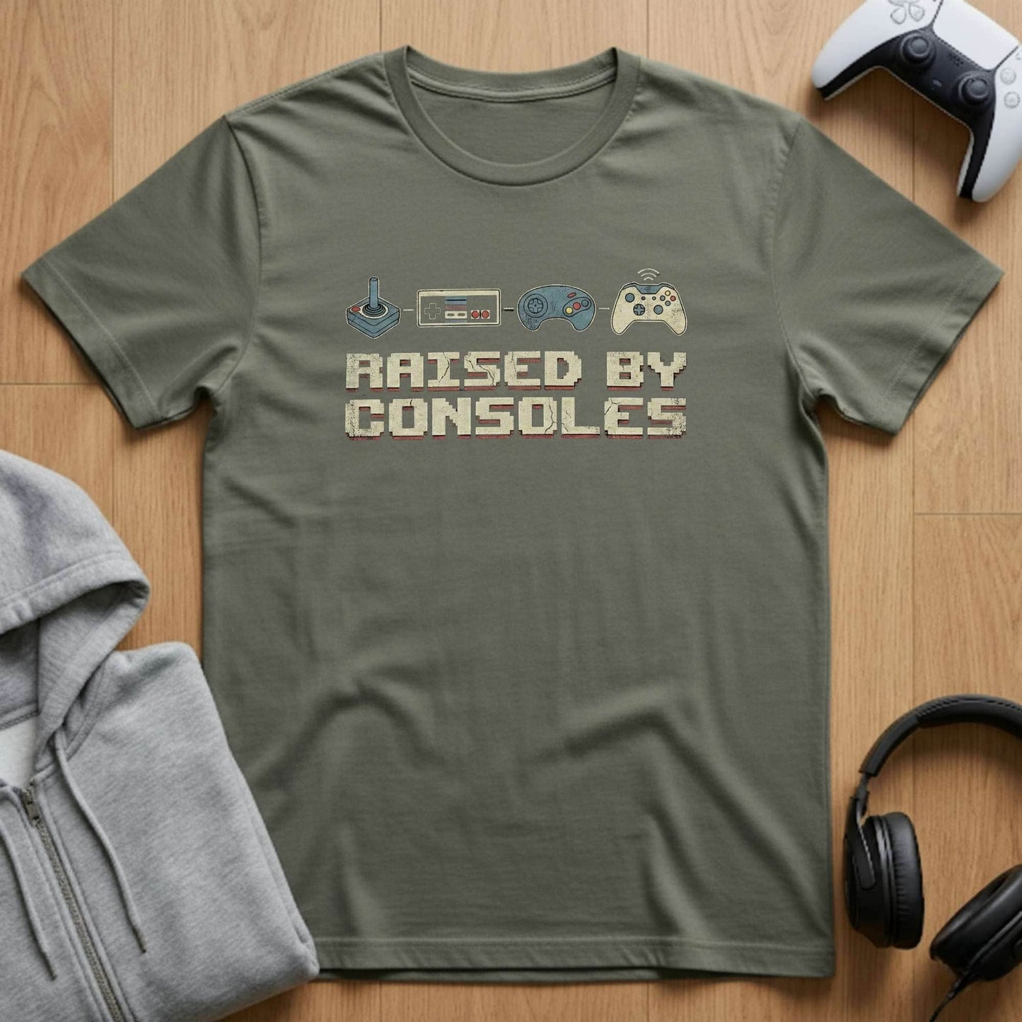 Raised by Consoles Gamer Tee